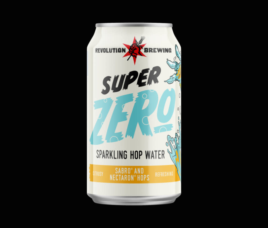 <p>Courtesy Image</p>Why It’s Great<p>Some hop waters can be overly bitter and taste like a terrible West Coast IPA. Revolution Brewing's <a href="https://revolution-brewing.myshopify.com/products/super-zero-non-alcoholic-hop-water-12-pack" rel="nofollow noopener" target="_blank" data-ylk="slk:Super Zero;elm:context_link;itc:0;sec:content-canvas" class="link ">Super Zero</a>, released in September, relies on two modern hop varieties, Sabro and Nectaron, to give the zero-calorie sparkling water a tropical aromatic punch. </p>Tasting Notes<p>Citrusy and super-bubbly, this satisfies any hankering for an IPA. </p>How to Use<p>Sip it straight from the can.</p>   