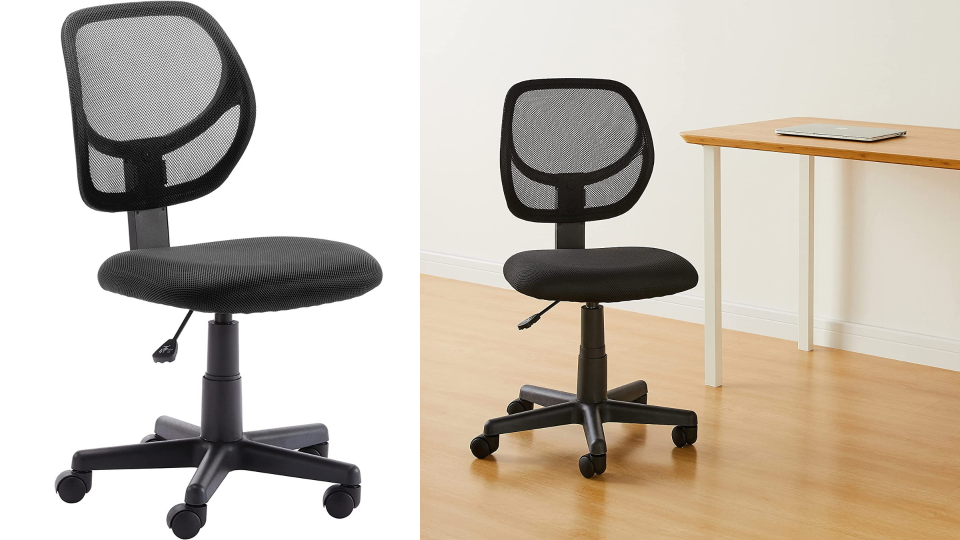 The Amazon Basics Low-back Computer Chair is simple and comfortable.