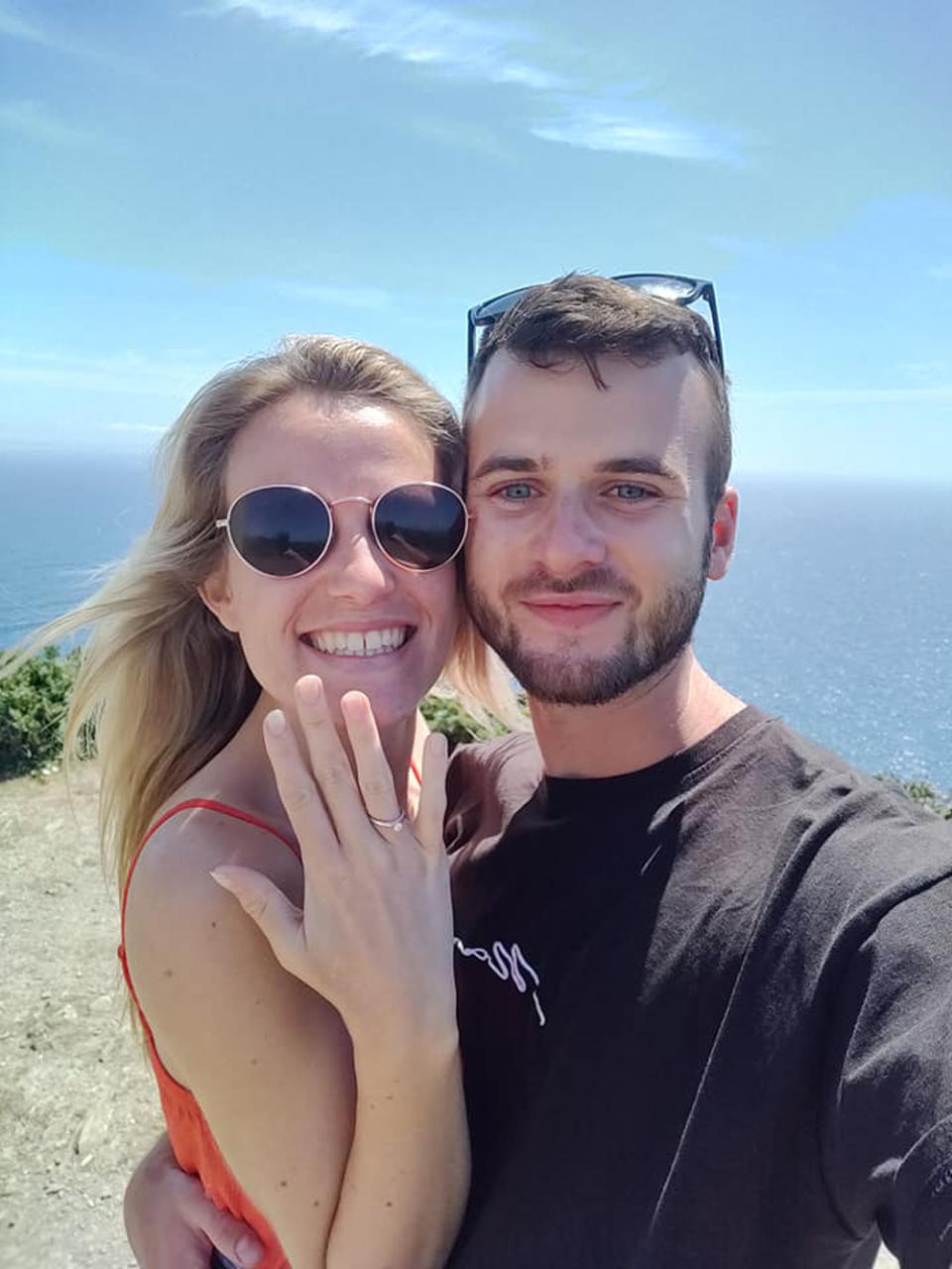 Kate and Ryan after getting engaged in May 2020. (PA Real Life/Collect)