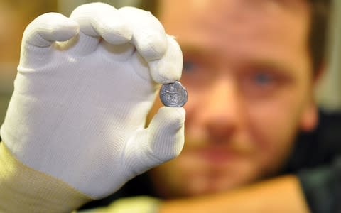 A coin depicting Marc Antony was also discovered  - Credit:  National Trust Images, James Fairbairn, Oxford Archaeology Eas