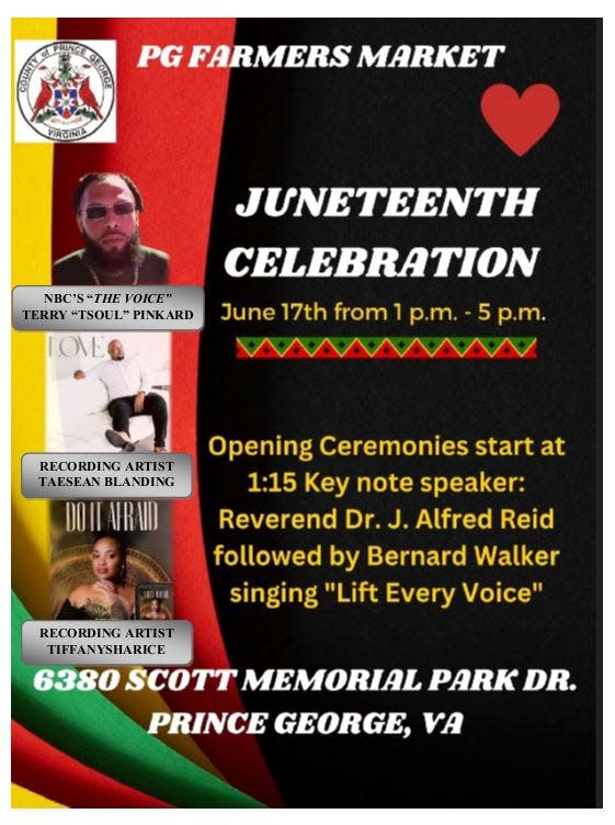 Prince George Farmers Market 2023 Juneteenth celebration