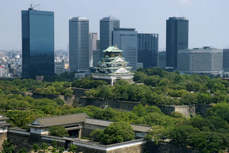 La ciudad de Osaka, Japón