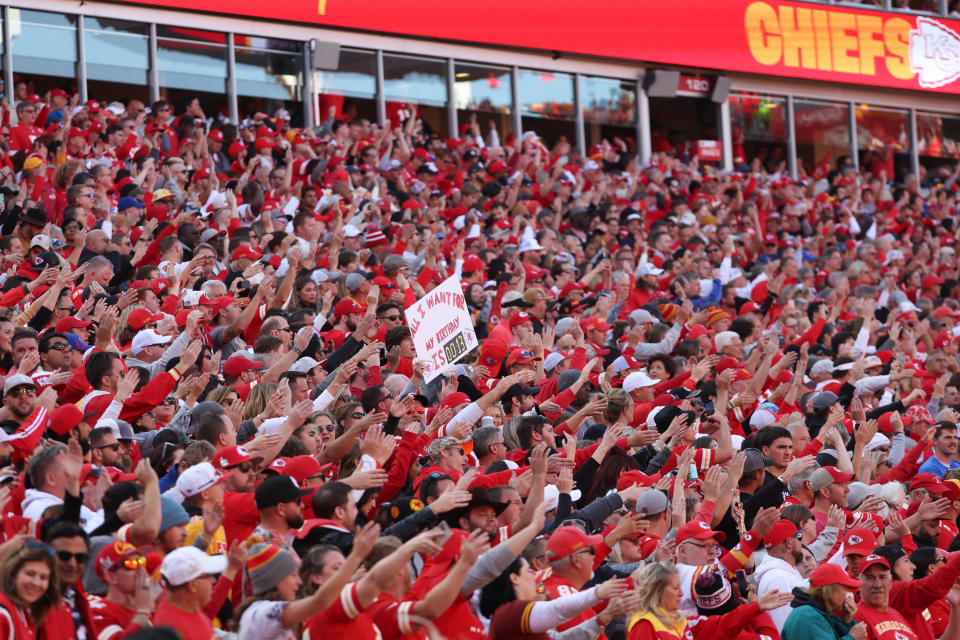 At this week's NFL Draft, the Not in Our Honor Coalition will bring attention to the anti-Native racism — like the Kansas City Chiefs' tomahawk chop — that the NFL and other leagues and teams continue to permit in the name of sport. (Scott Winters/Icon Sportswire via Getty Images)