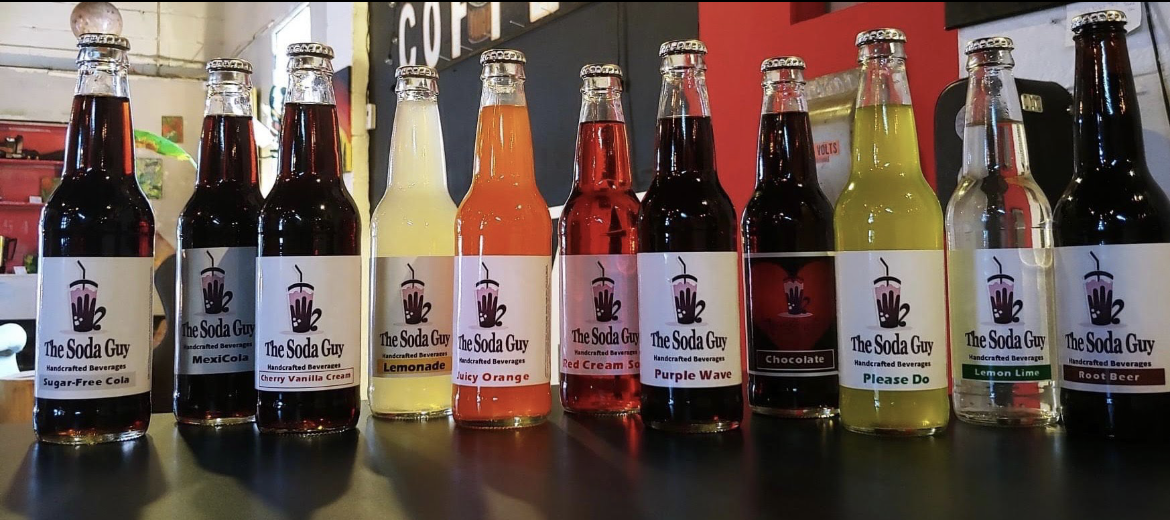 The Soda Guy Handcrafted Beverages come in 16 flavors.