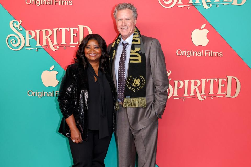 Apple Original Films Screening Event for â€œSpiritedâ€ at BFI Southbank: Will Ferrell and Octavia Spencer (Dave Benett)