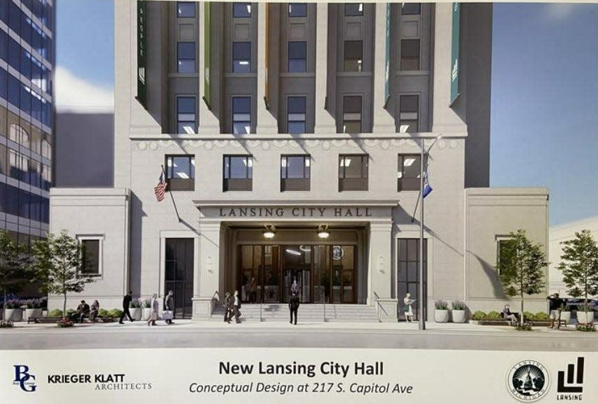 Lansing leaders announced Wednesday, Sept. 13, 2023, that the former Masonic Temple Building will be redeveloped into a new Lansing City Hall.