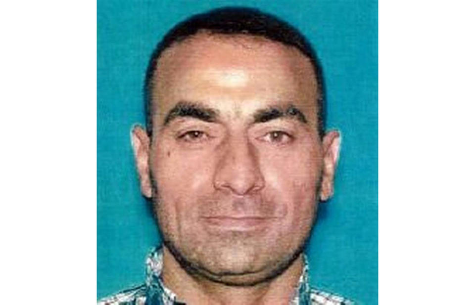 In this undated photo released by FBI Sacramento shows Omar Abdulsattar Ameen. A federal judge in California refused Wednesday, April 21, 2021, to allow the extradition to Iraq of Ameen, accused of killing for the Islamic State, saying cellphone evidence shows he was in Turkey at the time of the slaying. The U.S. Justice Department has tried since 2018 to return Omar Abdulsattar Ameen to Iraq under a treaty with that nation. (FBI Sacramento via AP)