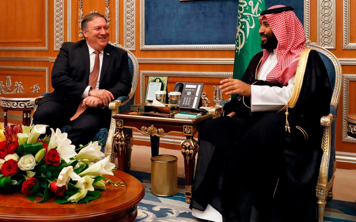 US Secretary of State Mike Pompeo meets with Saudi Crown Prince Mohammed bin Salman in Riyadh - AFP