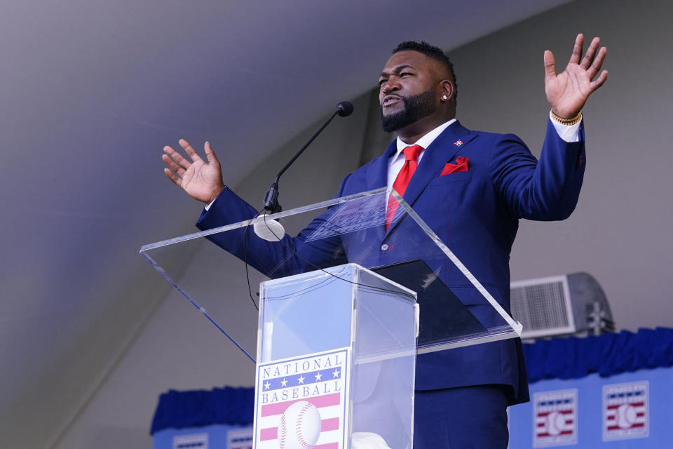 Red Sox fans showed up for David Ortiz's Hall of Fame induction ceremony in 2022. (Gregory Fisher-USA TODAY Sports)