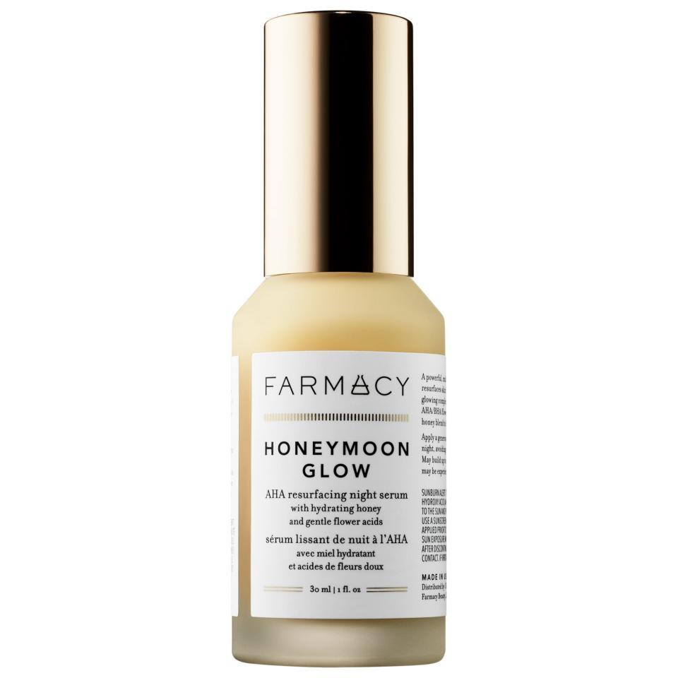 4) Farmacy Honeymoon Glow AHA Resurfacing Night Serum