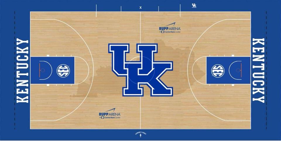 The new Rupp Arena court is expected to be installed before the Kentucky game against UNC Wilmington on Dec. 2.