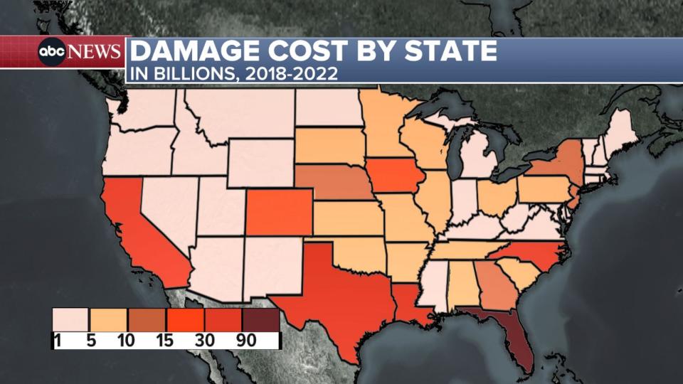 PHOTO: Damage cost by state (ABC News)