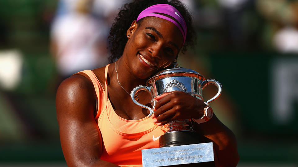 Serena Williams, pictured here after winning the French Open in 2015. 