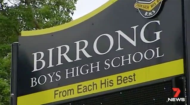 The offences allegedly occurred when McKeown taught at Birrong Boys High School in the 1990s. Source: 7 News