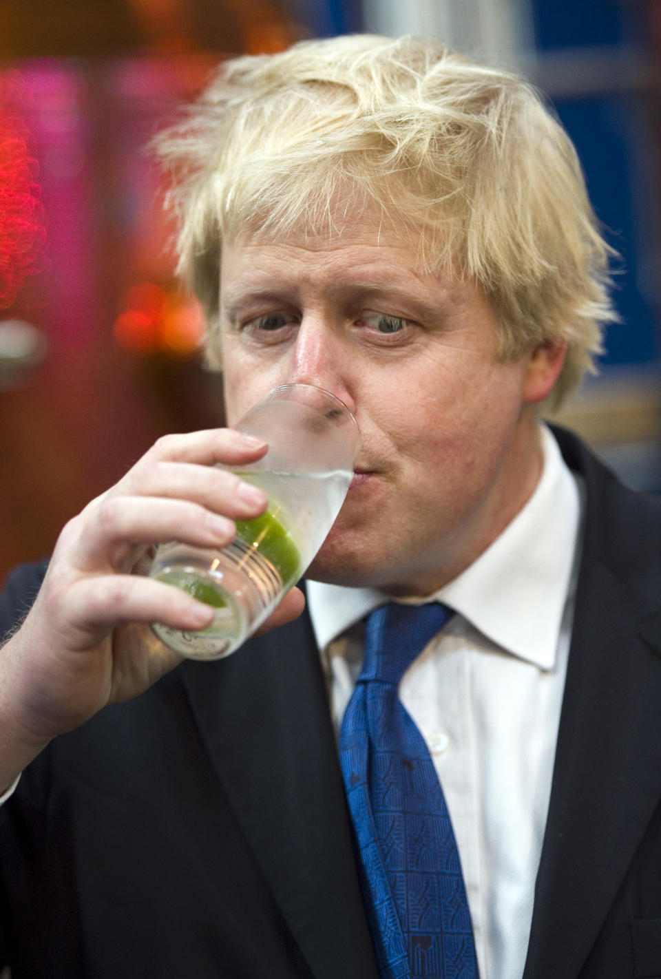 Mayor of London Boris Johnson samples Gin during a visit to Sipsmith's Gin distillery in Chiswick, London, the first copper distillery in the capital for 200 years. PRESS ASSOCIATION Photo. Picture date: Friday April 17, 2015. Mr Johnson has not ruled out becoming a minister in the first year of a Tory government but said David Cameron would not be in favour of such a move. Mr Johnson insisted he could not see how a ministerial position would be compatible with his job as Mayor of London, which will end in May 2016. After that the road would be clear for Mr Johnson to be promoted to government if the Tories form it and he becomes MP for Uxbridge and South Ruislip. But Mr Johnson stressed that his current mayoral position was like running a big budget government department already. See PA story ELECTION Boris. Photo credit should read: Anthony Devlin/PA Wire