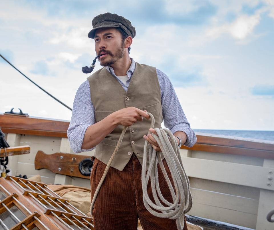 Henry Golding as Freddy Alvarez in "The Ministry of Ungentlemanly Warfare."