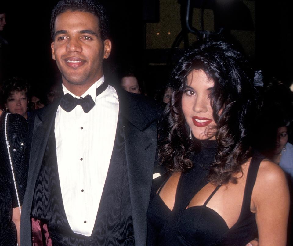 Kristoff St.John and wife Mia at the 1993 Daytime Emmy Awards. (Photo: Ron Galella, Ltd./WireImage)