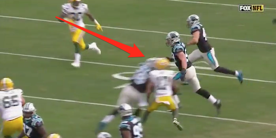 thomas davis hit davante adams