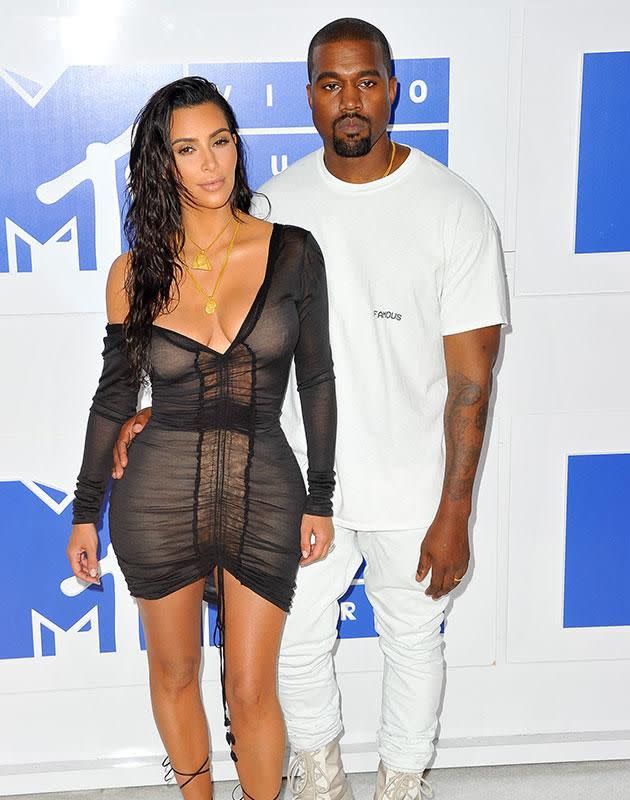 Kim and Kanye. Source: Getty