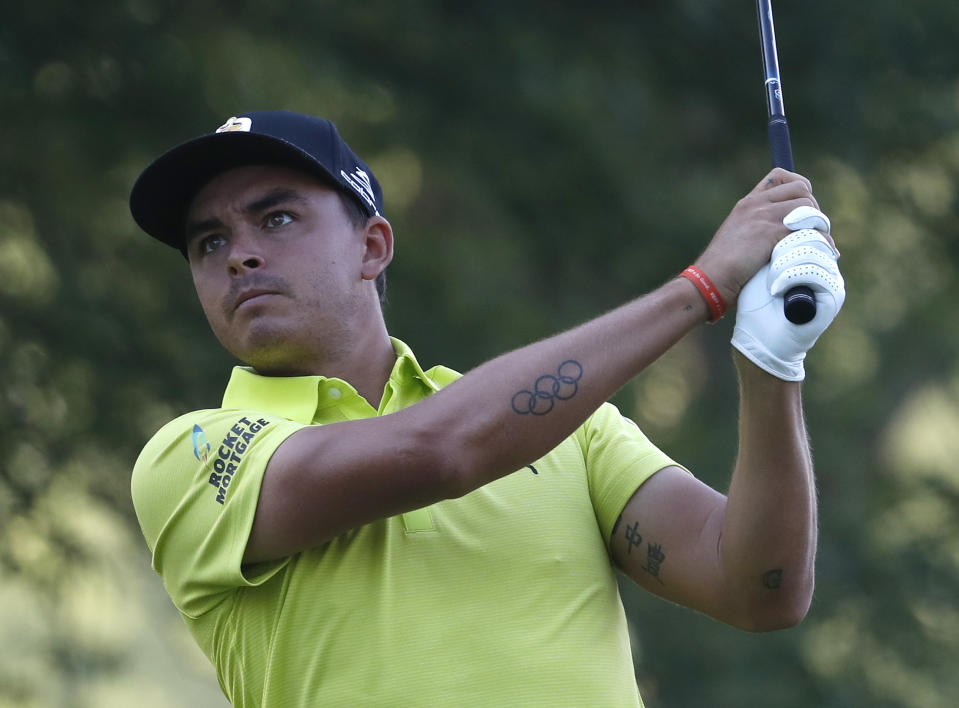 Rickie Fowler shot a round of 65 to open the 2018 PGA Championship. (AP)