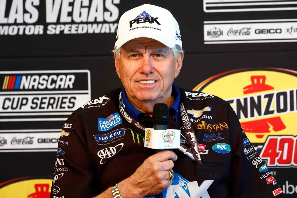 <p>Jeff Speer/LVMS/Icon Sportswire via Getty</p> John Force on March 3, 2024, at Las Vegas Motor Speedway in Las Vegas, NV. 