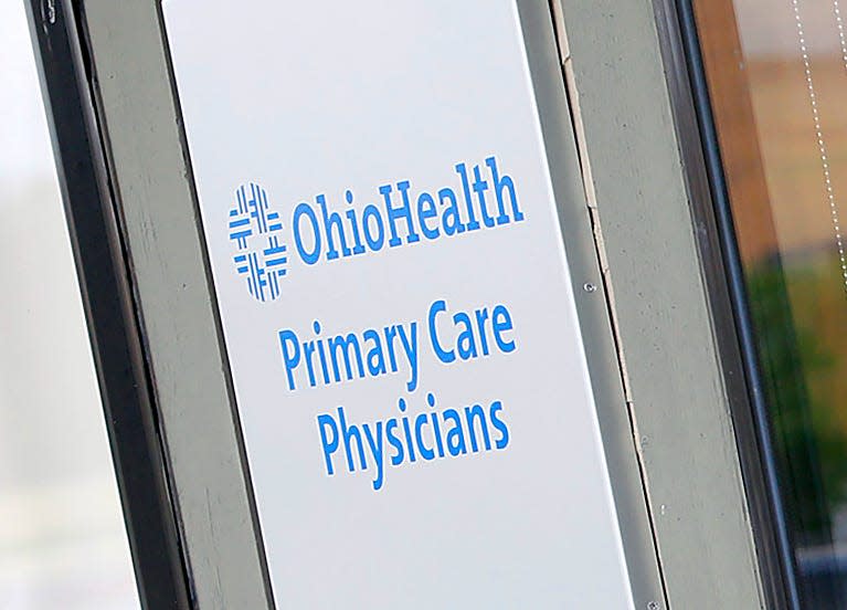 A sign is shown outside an OhioHealth Primary Care Physicians office. OhioHealth announced Thursday it will acquire Van Wert Health in Van Wert, Ohio. The acquisition would make Van Wert Health OhioHealth's 14th hospital.