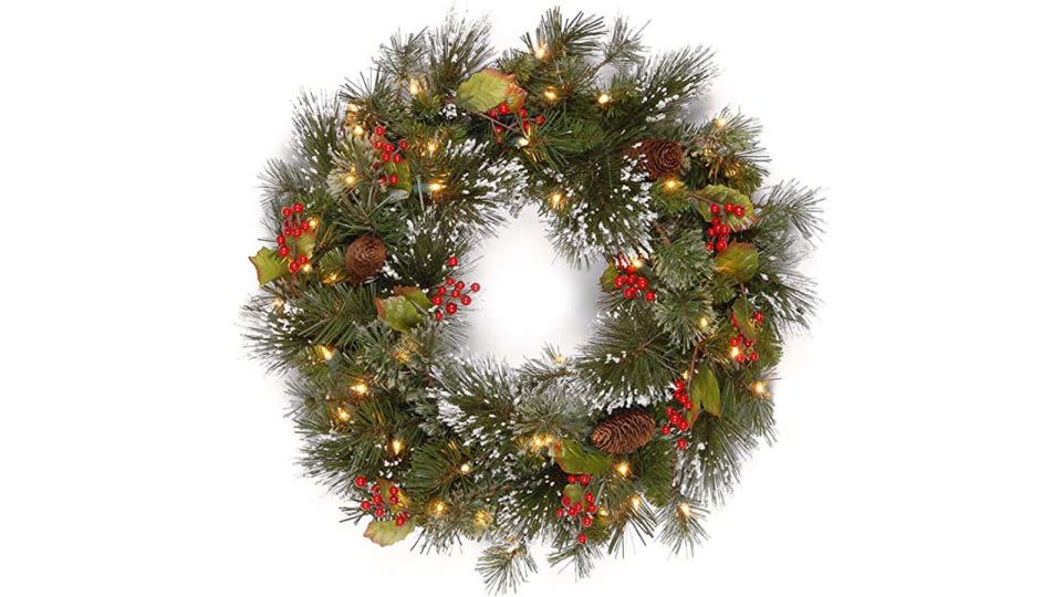 National Tree Company Pre-Lit Artificial Christmas Wreath - Amazon