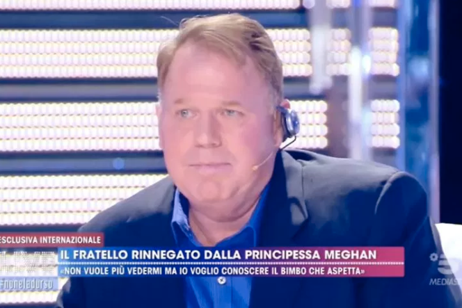 Meghan Markle’s half-brother, Thomas Markle Jr. has begged her on Live TV to let him meet his niece or nephew. Photo: Live Non E La D’Urso