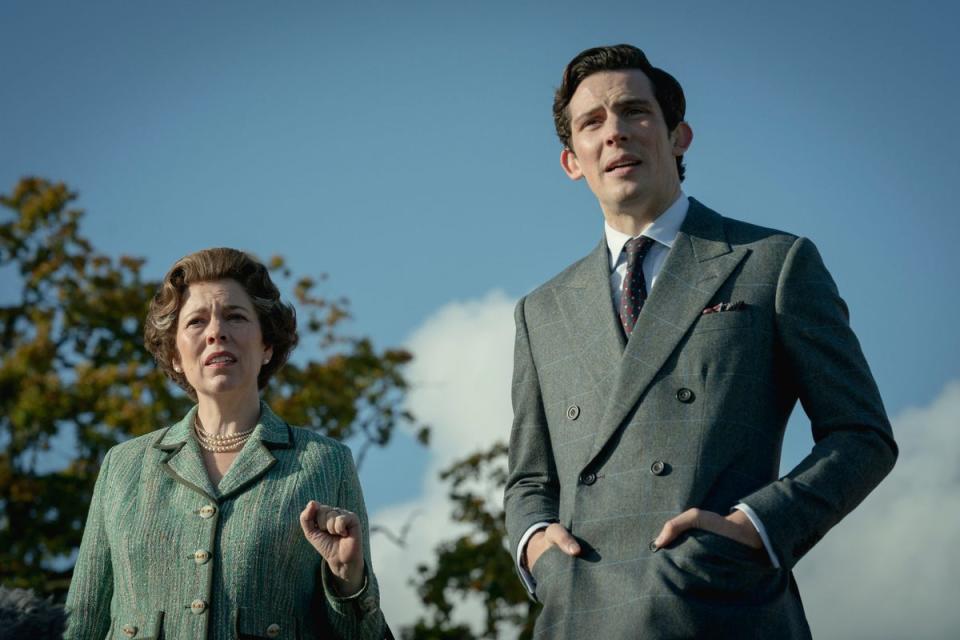 Olivia Colman and Josh O'Connor as Queen Elizabeth and Prince Charles in The Crown (Des Willie/Netflix)