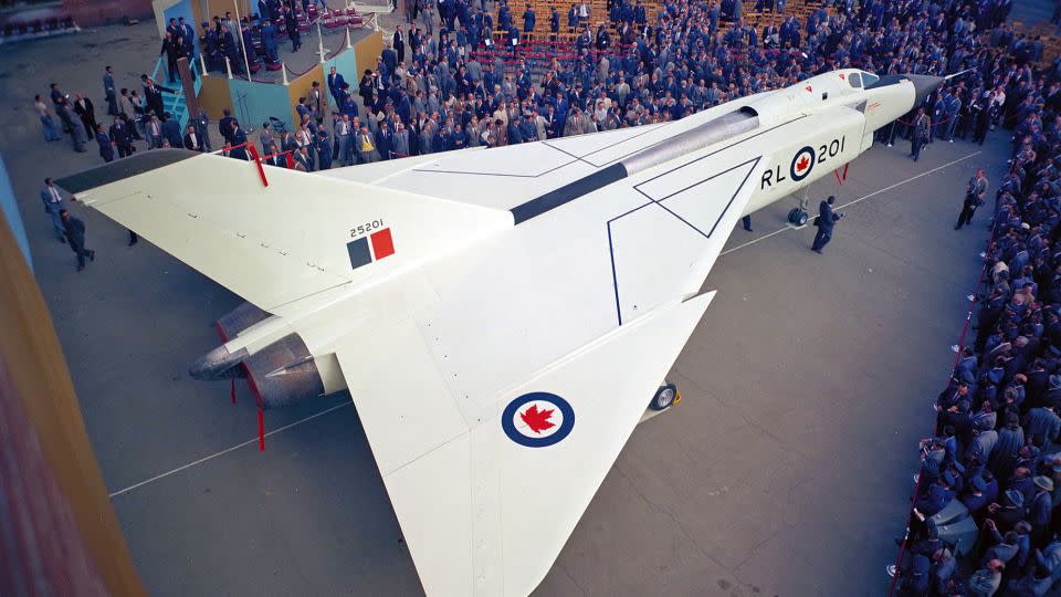 The plane’s design was dominated by the large “delta” wings, meant to facilitate flight at supersonic speeds at the expense of maneuverability at low speeds. - DND Image/RCAF History and Heritage Archive