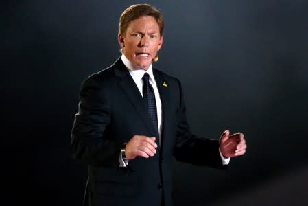 FILE PHOTO: CEO of Fisher Investments Kenneth Fisher speaks during the opening ceremony of the Invictus Games in Orlando