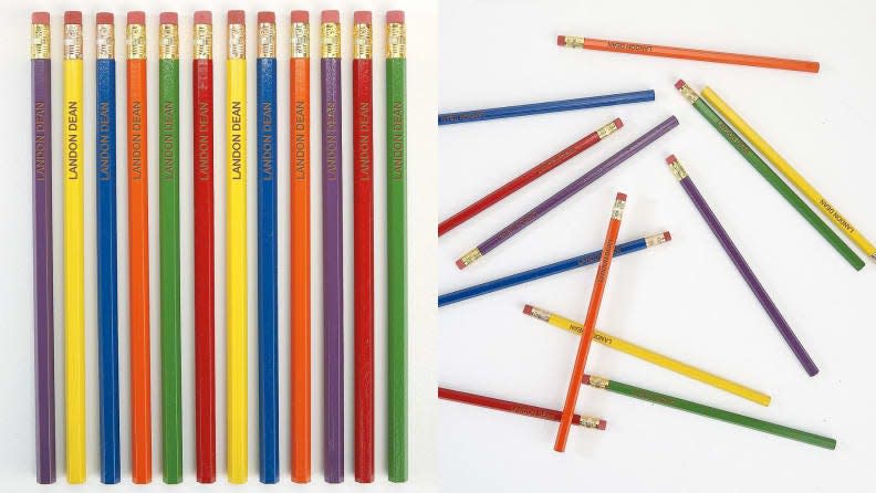 These vibrant customizable pencils are sure to leave a lasting impression on your child's instructor.