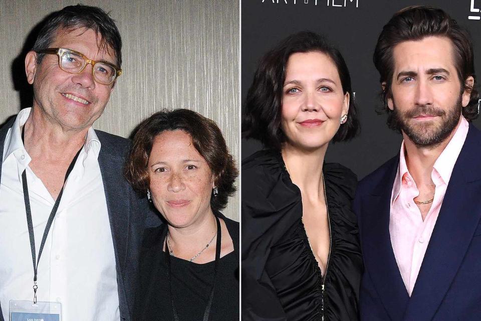 <p>Vivien Killilea/Getty; Steve Granitz/FilmMagic</p> Left: Stephen Gyllenhaal and Kathleen Gyllenhaal in 2016; Right: Maggie Gyllenhaal and Jake Gyllenhaal in 2021.