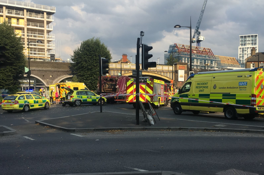 The scene of the crash in Battersea (Lee Christensen)