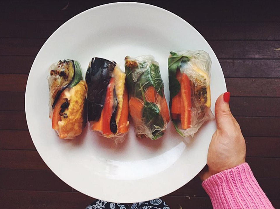 Veggie rice paper rolls