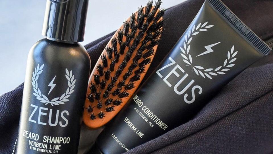 A beard-washing set from Zeus