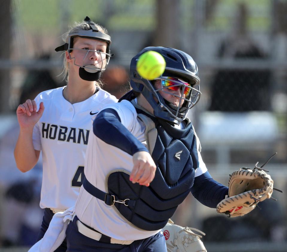 Hoban catcher Sidney Conti and pitcher Faith Porter have the Knights rolling at the Division I level this season.