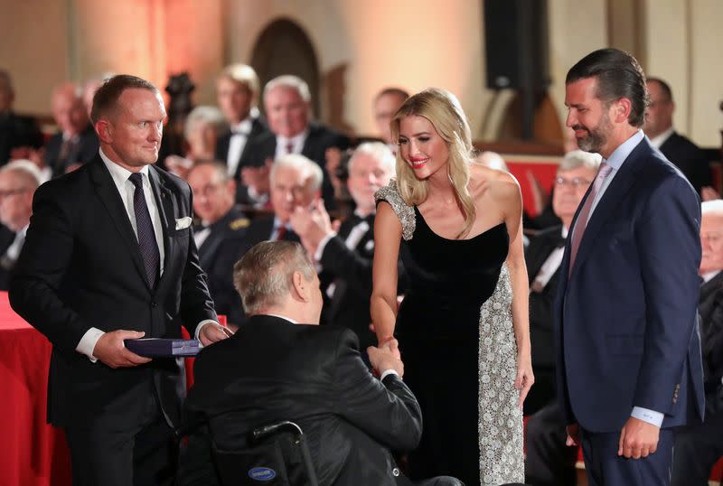 Czech President Milos Zeman presents state decorations at Prague Castle, in Prague