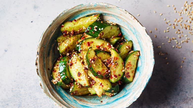 Chinese smashed cucumber salad 