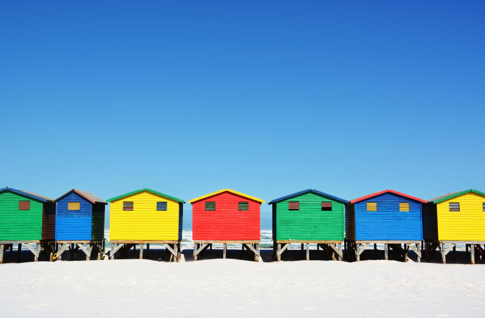 <p>The colourful beach huts at Muizenberg make this an Instagrammer’s haven. Source: Getty </p>
