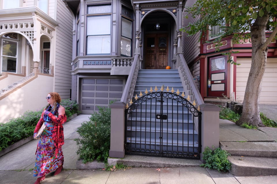 Take in the sights and sounds of Haight-Ashbury victorian houses painted ladies. Jim Byers Photo.