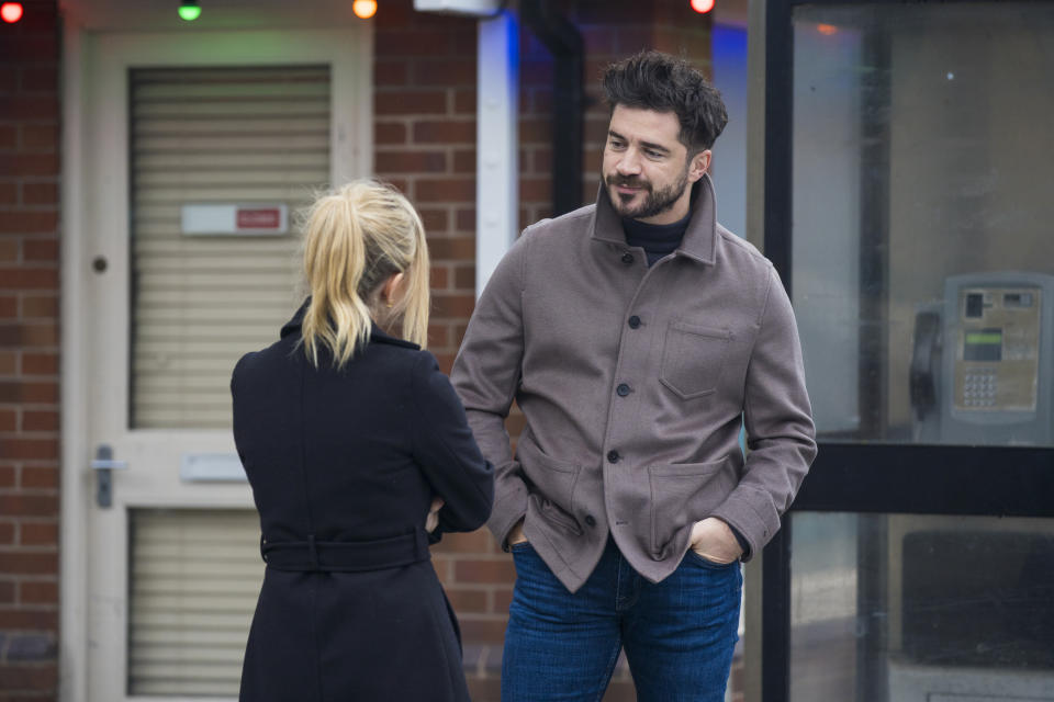 FROM ITV

STRICT EMBARGO -  No Use Before Tuesday 12th December 2023

Coronation Street - Ep 1115253

Monday 1st January 2024

As Adam Barlow [SAM ROBERTSON] and Sarah Barlow [TINA Oâ€™BRIEN] part company, neither of them notices Damon Hay [CIARAN GRIFFITHS] watching them from across the street.  

Picture contact - David.crook@itv.com

Photographer - Danielle Baguley

This photograph is (C) ITV and can only be reproduced for editorial purposes directly in connection with the programme or event mentioned above, or ITV plc. This photograph must not be manipulated [excluding basic cropping] in a manner which alters the visual appearance of the person photographed deemed detrimental or inappropriate by ITV plc Picture Desk. This photograph must not be syndicated to any other company, publication or website, or permanently archived, without the express written permission of ITV Picture Desk. Full Terms and conditions are available on the website www.itv.com/presscentre/itvpictures/terms

