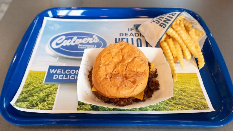 Culver's crinkle cut fries meal