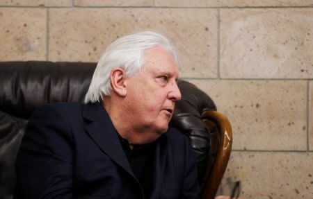 FILE PHOTO - UN envoy to Yemen Martin Griffiths listens to the undersecretary of Houthi-led government's foreign ministry, Faisal Abu-Rass (not pictured) upon his departure of Sanaa, Yemen June 19, 2018. REUTERS/Khaled Abdullah