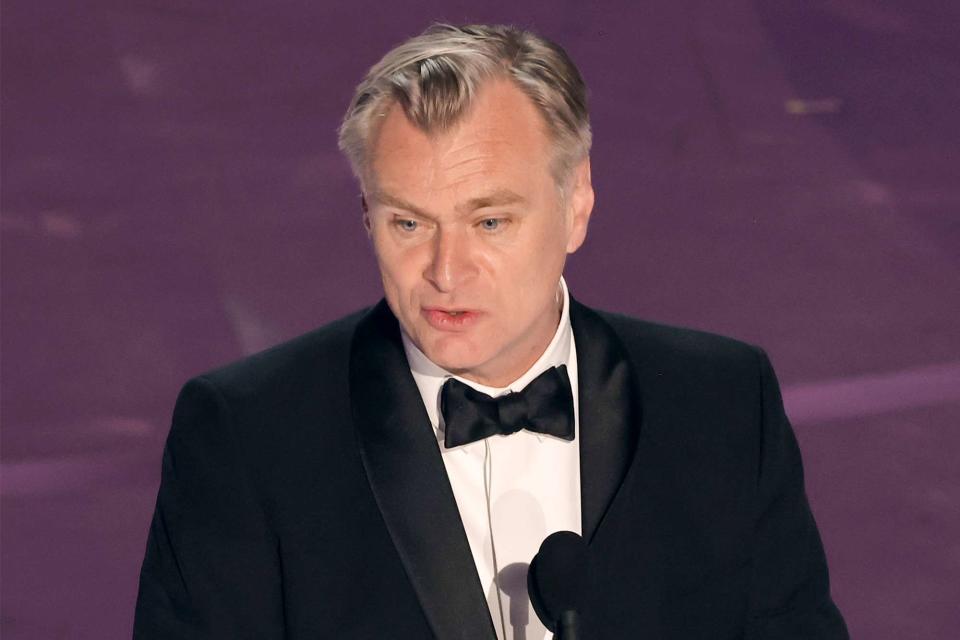 <p>Kevin Winter/Getty Images</p> Christopher Nolan accepts the Best Director award for "Oppenheimer" onstage during the 96th Annual Academy Awards at Dolby Theatre on March 10, 2024 in Hollywood, California.