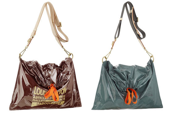 These Raindrop Besace purses retail for $1,960 each. So, essentially these are $2,000 purses designed to look like garbage bags, correct? OK, just checking.