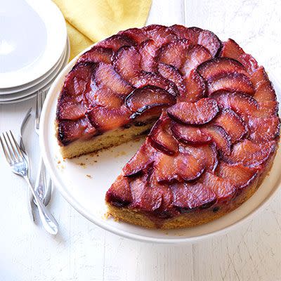 Sticky Plum Upside-Down Cake