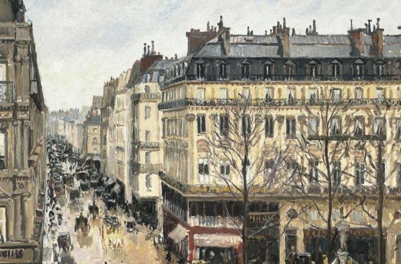 The U.S. Supreme Court heard a case in 2022 over the ownership of Camille Pissarro’s “Rue Saint-Honore: Afternoon, Rain Effect.” Photo courtesy of Wikimedia Commons