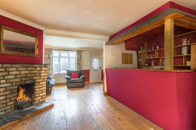 The bar in the dining room