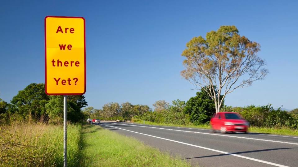 'Are we There Yet' road sign (Funny road signs )